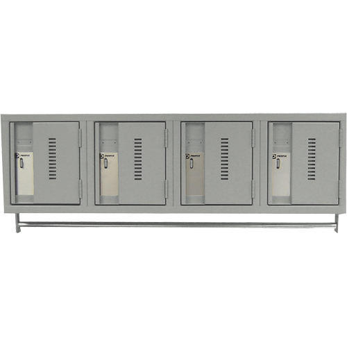 Wall Hung Lockers - Heavy Duty, Bank of 4, 18" x 12" x 12", Steel Planification Entrepots Molloy