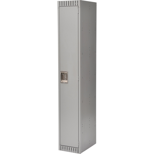 Lockers, 12" x 18" x 72", Steel, Grey, Rivet (Assembled) Planification Entrepots Molloy