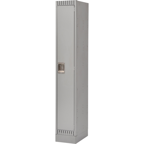 Assembled Lockers, 12" x 18" x 72", Steel, Grey, Rivet (Assembled) Planification Entrepots Molloy