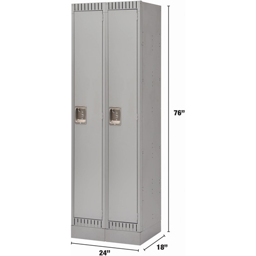 Casiers, Bloc de 2, 24" x 18" x 76", Acier, Gris, D&eacute;mont&eacute; Planification Entrepots Molloy