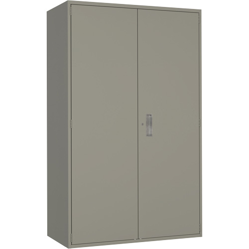 Armoire de rangement Hi-Boy tr&egrave;s large, Acier, 4 Tablettes, 72" h x 48" la x 24" P, Gris Planification Entrepots Molloy