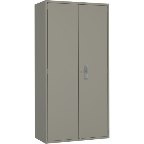 Hi-Boy Storage Cabinet, Steel, 4 Shelves, 72" H x 36" W x 18" D, Grey Planification Entrepots Molloy