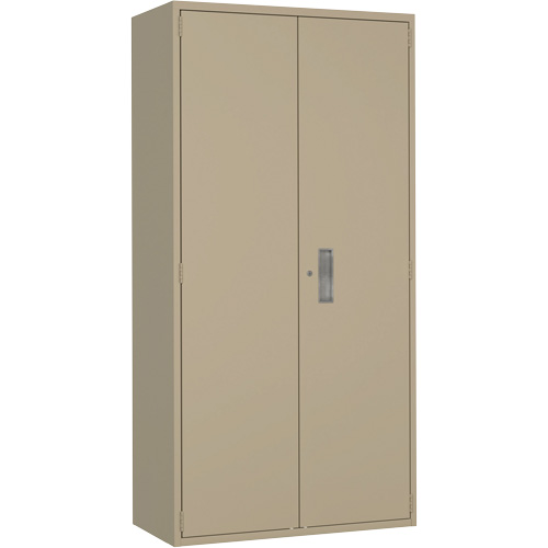Armoire de rangement Hi-Boy, Acier, 4 Tablettes, 72" h x 36" la x 18" P, Beige Planification Entrepots Molloy