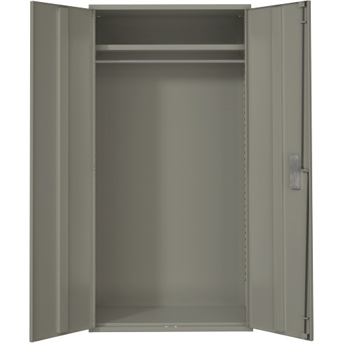 Armoire garde-robe, Acier, 36" la x 18" p x 72" h, Gris Planification Entrepots Molloy