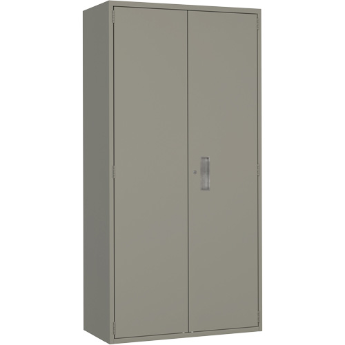 Combination Storage Cabinet, Steel, 6 Shelves, 72" H x 36" W x 18" D, Grey Planification Entrepots Molloy