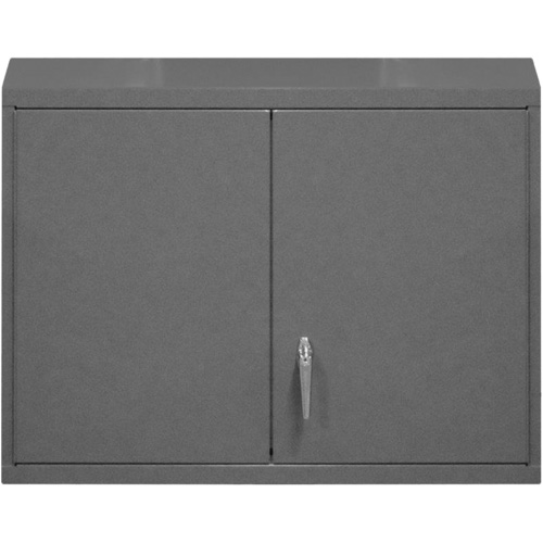 Wall-Mounted Cabinet, 27" H x 29-7/8" W x 13-11/16" D, 2 Shelves, Steel, Grey Planification Entrepots Molloy