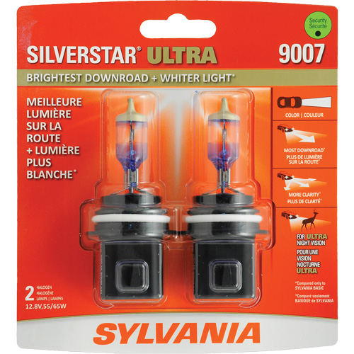 9007 Ampoule de feu avant SilverStar Ultra, Halog&egrave;ne, 55 W/65 W, Blanc Planification Entrepots Molloy