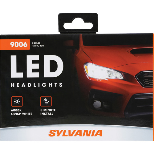 9006 Headlight Bulb, LED, 13.2 W/17 W, White Planification Entrepots Molloy