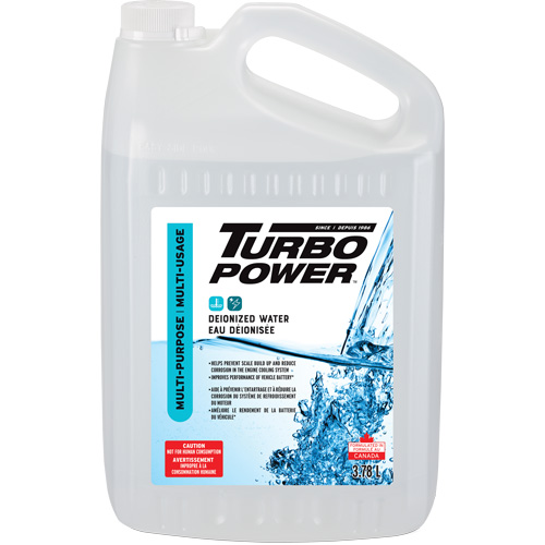 Turbo Power Multi-Purpose Deionized Water, Jug Planification Entrepots Molloy