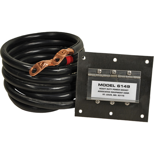 Panneau de douille polaris&eacute;e robuste en acier inoxydable &agrave; brancher, 1 AWG, C&acirc;ble 5' Planification Entrepots Molloy