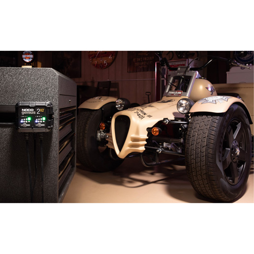 Genius&reg; 2X2 2-Bank, 4-Amp Battery Charger Planification Entrepots Molloy
