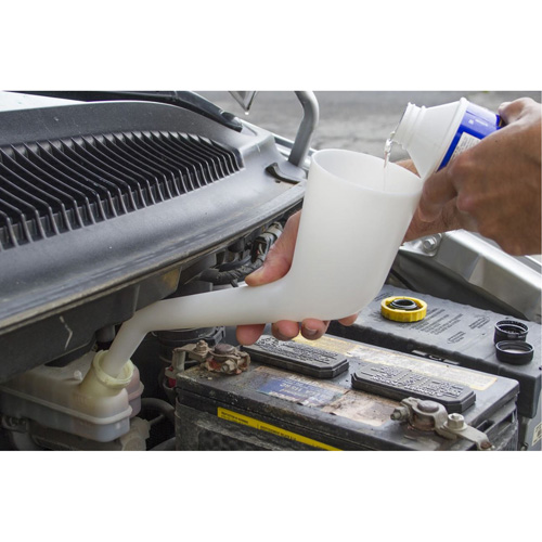 Translucent Right Angle Funnel, Plastic Planification Entrepots Molloy