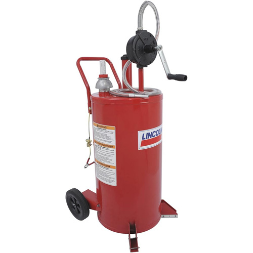 25-Gallon Steel Fuel Caddy with 2-Way Rotary Pump Planification Entrepots Molloy