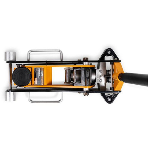 Cric aluminium &agrave; profil bas, 2 tonne(s) Capacit&eacute;, 3-1/4" Abaiss&eacute;e, 18-1/2" &eacute;lev&eacute;e, Hydraulique &agrave; main Planification Entrepots Molloy