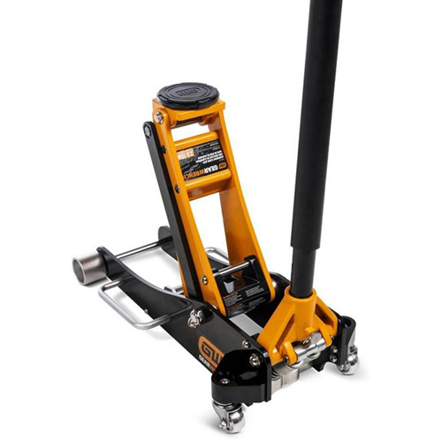 Cric aluminium &agrave; profil bas, 2 tonne(s) Capacit&eacute;, 3-1/4" Abaiss&eacute;e, 18-1/2" &eacute;lev&eacute;e, Hydraulique &agrave; main Planification Entrepots Molloy