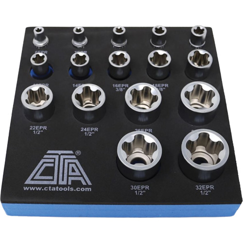 Jeu de douilles TORX EPR &agrave; 5 pans, 16 Morceaux, Prise de 1/4"/3/8"/1/2" Planification Entrepots Molloy