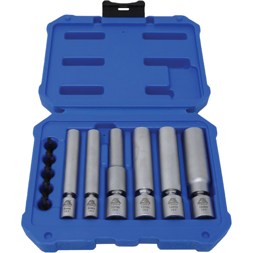 Jeu de douilles pour bougies d'allumage et bougies &agrave; incandescence 6 mcx Planification Entrepots Molloy