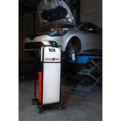 Tall Frame Brake-Pro Electric Pressure Brake Bleeder with Trolley Planification Entrepots Molloy