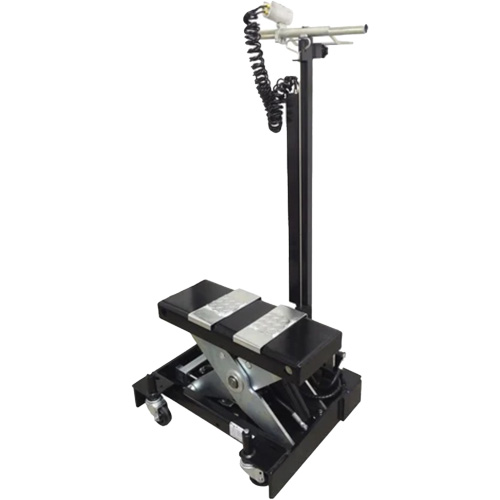 Cric de service de plancher &agrave; profil bas, 12 tonne(s) Capacit&eacute;, 7-1/2" Abaiss&eacute;e, 15" &eacute;lev&eacute;e, Air comprim&eacute;/hydraulique Planification Entrepots Molloy