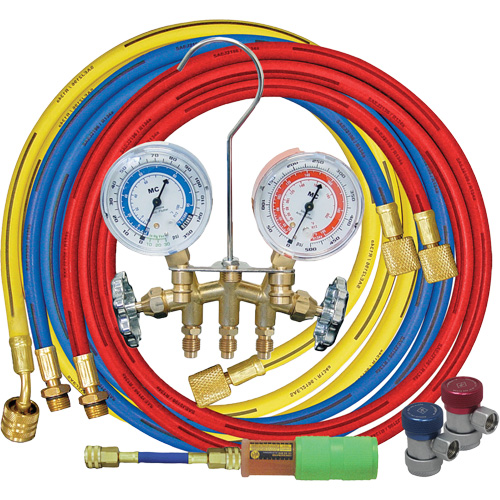 Manifold Gauge Set with Manual Couplers & Mini Dye Injector Planification Entrepots Molloy