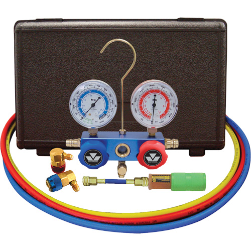 Ensemble de manom&egrave;tre &agrave; collecteur &agrave; deux voies pour l'automobile R134A avec mini injecteur de colorant Planification Entrepots Molloy
