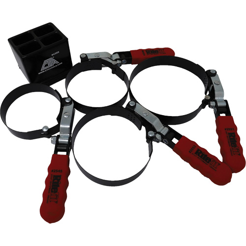 Ensemble de 4 cl&eacute;s pour filtre &agrave; huile avec support Planification Entrepots Molloy