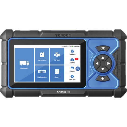 Outil de diagnostic robuste 5" ArtiDiag HD avec fonctions d'entretien Planification Entrepots Molloy