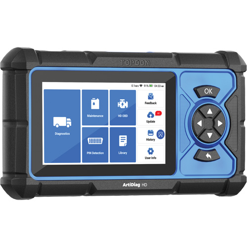 Outil de diagnostic robuste 5" ArtiDiag HD avec fonctions d'entretien Planification Entrepots Molloy