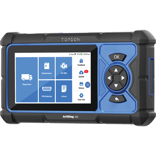 Outil de diagnostic robuste 5" ArtiDiag HD avec fonctions d'entretien Planification Entrepots Molloy