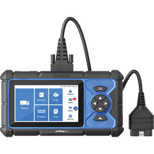Outil de diagnostic robuste 5" ArtiDiag HD avec fonctions d'entretien Planification Entrepots Molloy