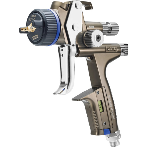 Pistolet de peinture de premi&egrave;re qualit&eacute; pour peinture automobile avec psi num&eacute;rique X5500 RP 1,3 O RPS D, Entr&eacute;e d'air 1/4" NPT, 10,24 pi³/min, Capacit&eacute; 0,6 L/0,9 L, 0,17 psi Planification Entrepots Molloy