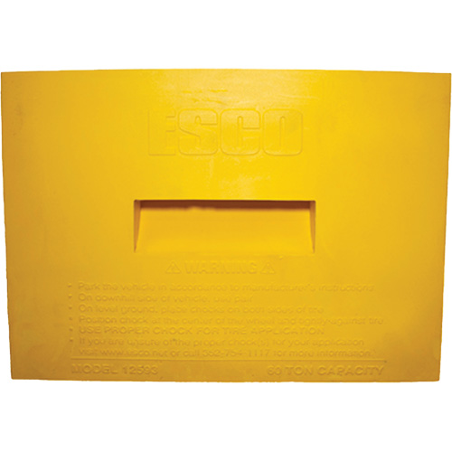 Cale de roue, Polyur&eacute;thane, Jaune, 15-1/4" la x 12-1/8'' p x 10-3/4" h Planification Entrepots Molloy