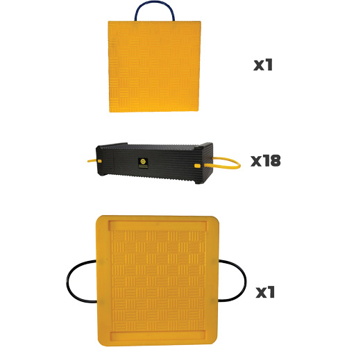 20-Piece CribLok Composite Cribbing System Kit Planification Entrepots Molloy
