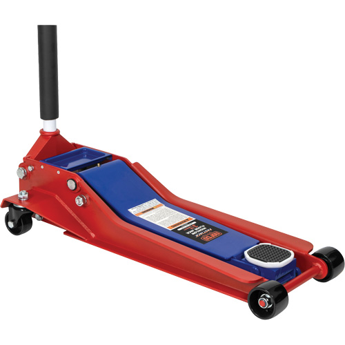 High/Low Floor Jack, 3 Ton(s) Capacity, 3-1/8" Lowered, 24-3/8" Raised, Manual Hydraulic Planification Entrepots Molloy