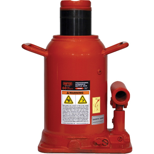 Cric-bouteille professionnel, 60 tonne(s), 18-11/16" Hauteur &eacute;lev&eacute;e Planification Entrepots Molloy
