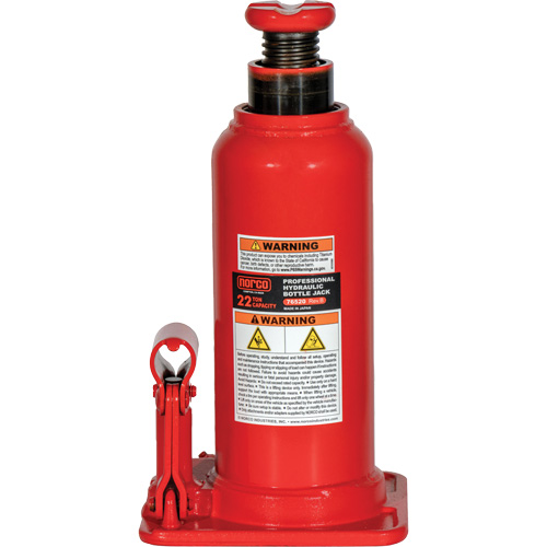 Professional Hydraulic Bottle Jack, 22 Ton(s), 20-49/250" Raised Height Planification Entrepots Molloy