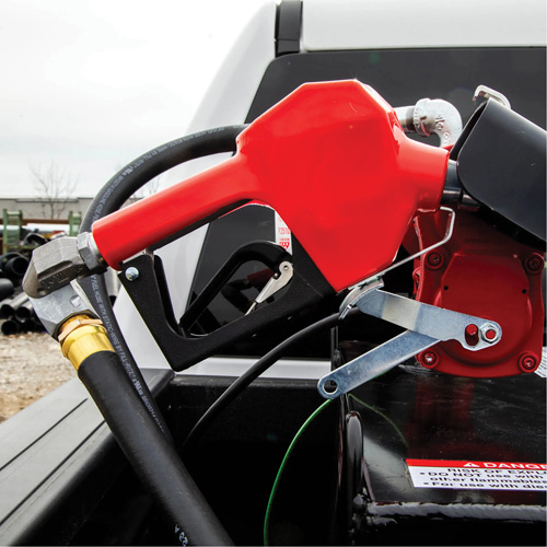 Red Automatic Gasoline Spout Nozzle Planification Entrepots Molloy