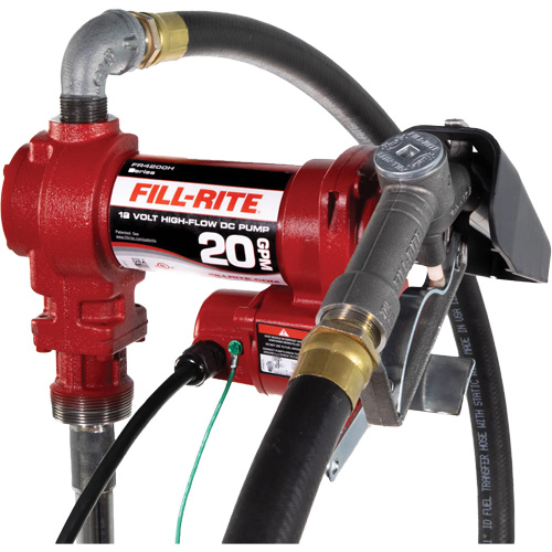 12V DC Fuel Transfer Pump with Nozzle Planification Entrepots Molloy