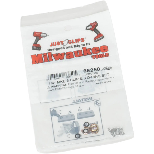 1/4" Clips & O-Rings Set for Milwaukee Planification Entrepots Molloy