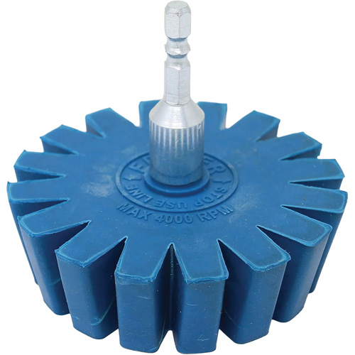 Conical Gear Eraser Wheel with Quick-Connect Arbor Adapter Planification Entrepots Molloy