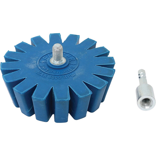 Conical Gear Eraser Wheel with Quick-Connect Arbor Adapter Planification Entrepots Molloy