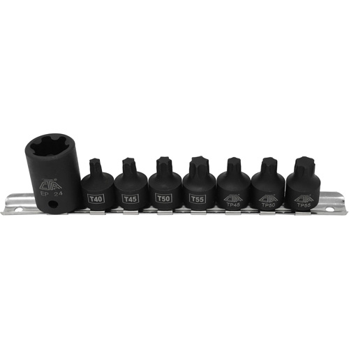 Jeu de douilles/embouts de boulon de caisse de camionnettes, 8 Morceaux, Prise de 1/2"/3/8" Planification Entrepots Molloy
