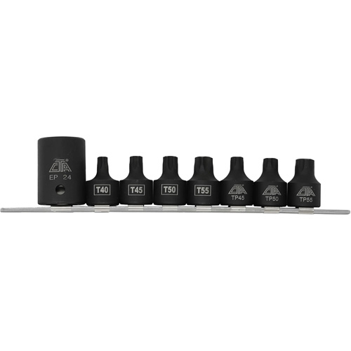 Jeu de douilles/embouts de boulon de caisse de camionnettes, 8 Morceaux, Prise de 1/2"/3/8" Planification Entrepots Molloy
