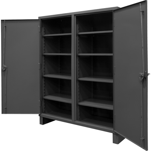 Armoire tr&egrave;s robuste, Acier, 8 Tablettes, 78" h x 72" la x 24" P, Gris Planification Entrepots Molloy