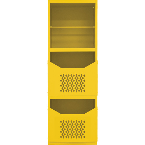 Spill Control Cabinet, 1 Shelves, 72" H x 24" W x 24" D, Steel, Yellow Planification Entrepots Molloy