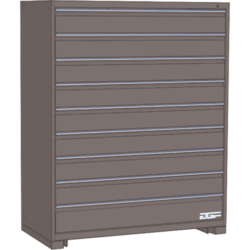 Modular Drawer Cabinet, 9 Drawers, 48" W x 24" D x 60" H, Grey Planification Entrepots Molloy