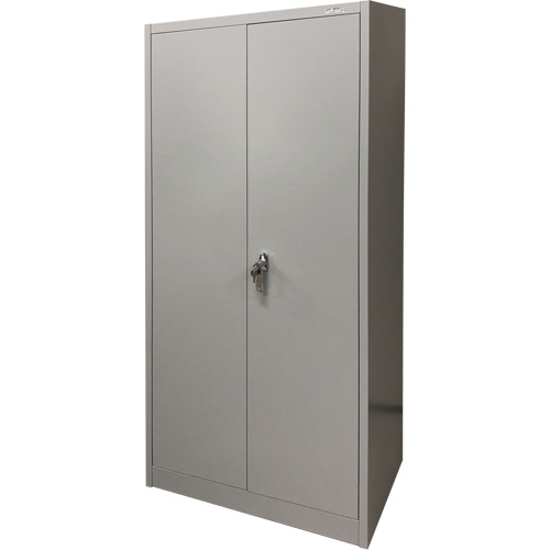 Storage Cabinet, Steel, 4 Shelves, 66" H x 30" W x 15" D, Grey Planification Entrepots Molloy