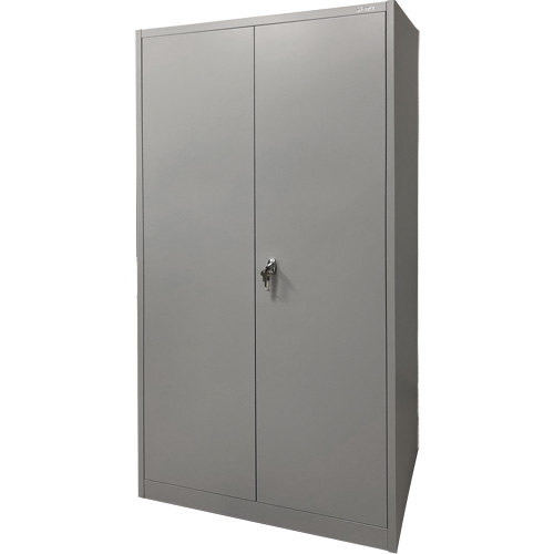 Armoire de rangement, Acier, 4 Tablettes, 78" h x 36" la x 24" P, Gris Planification Entrepots Molloy