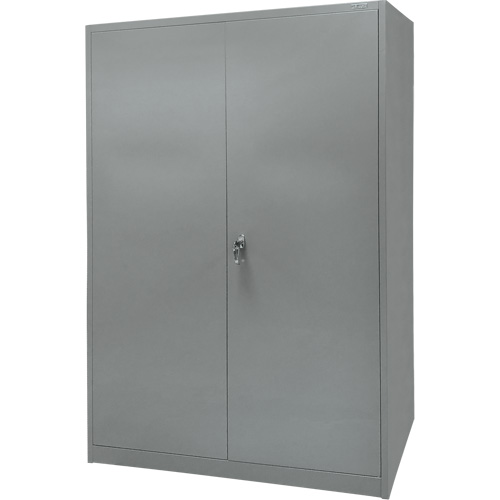 Storage Cabinet, Steel, 4 Shelves, 78" H x 48" W x 24" D, Grey Planification Entrepots Molloy