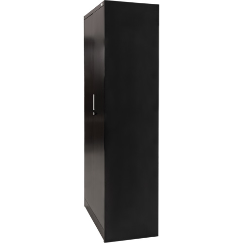 Hi-Boy Storage Cabinet, Steel, 4 Shelves, 72" H x 36" W x 18" D, Black Planification Entrepots Molloy